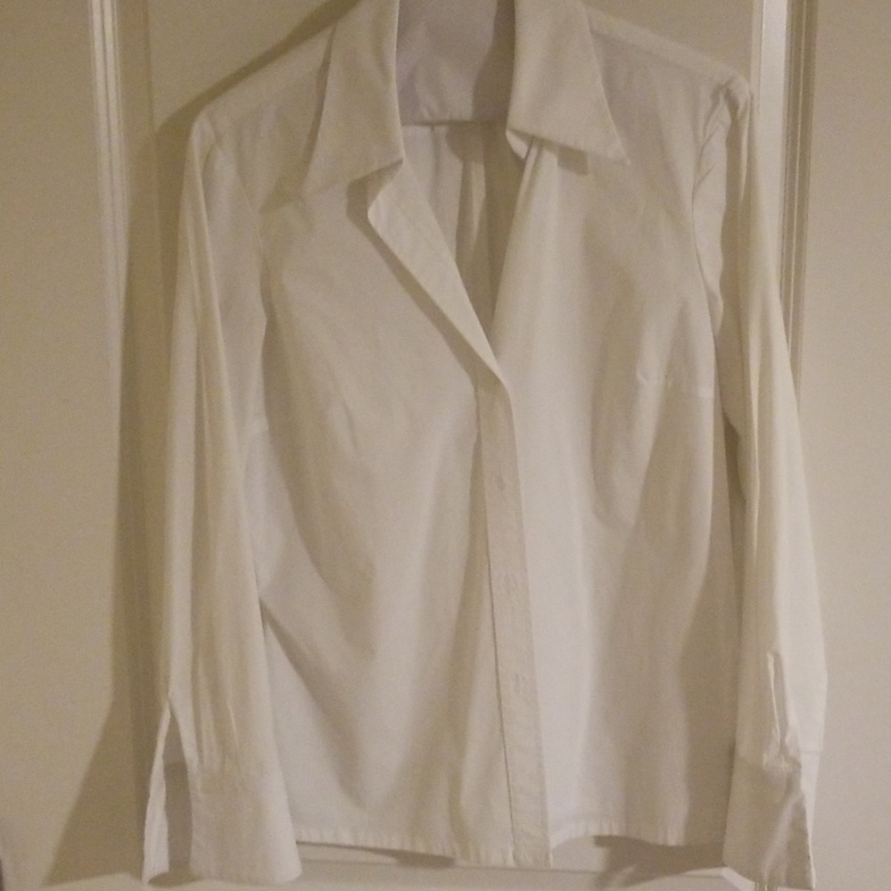 White cuff link business blouse